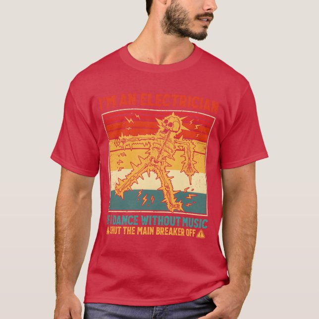 Camiseta Soy Electrista Si Bailo Sin Música Graciosa g (Anverso)