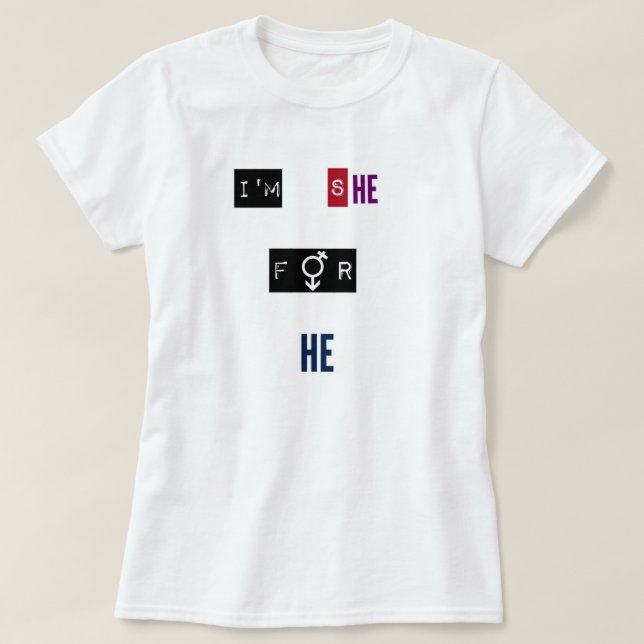 Camiseta Soy ella para él (Diseño del anverso)