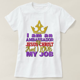 Camiseta Soy Embajador De Jesucristo Christian T-Shi