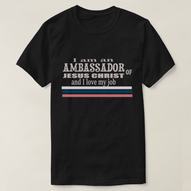 Camiseta Soy Embajador De Jesucristo Cristiano (Diseño del anverso)