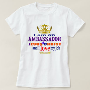 Camiseta Soy Embajador De Jesucristo Cristiano