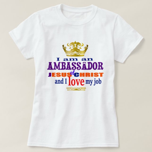 Camiseta Soy Embajador De Jesucristo Cristiano (Diseño del anverso)
