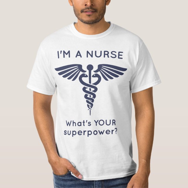 Camiseta ¿Soy enfermera cuál es SU superpotencia? (Anverso)
