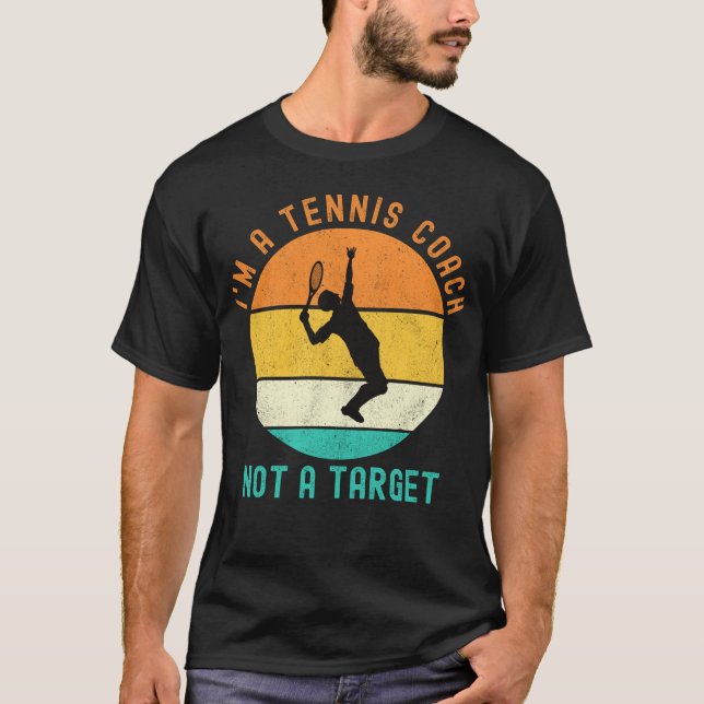 Camiseta Soy entrenador de tenis, no objetivo (Anverso)