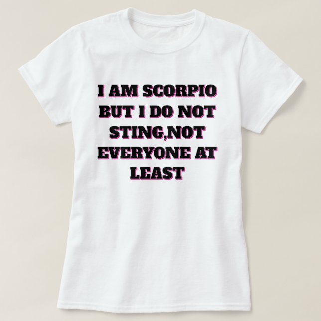 CAMISETA SOY ESCORPIO Y ORGULLOSO (Diseño del anverso)