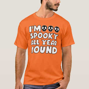 Camiseta Soy Espeluznante Todo el Año Calaveras Halloween E
