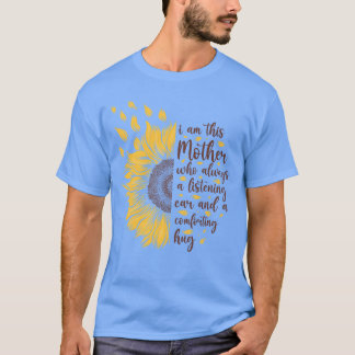 Camiseta Soy esta madre chica de regalo de girasol