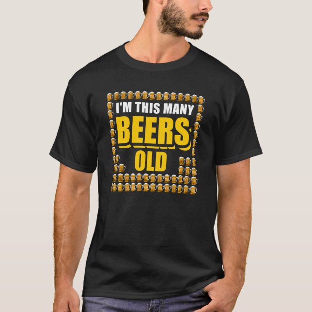 Camiseta Soy esta muchas cervezas de edad 65 años cumpleaño (Anverso)