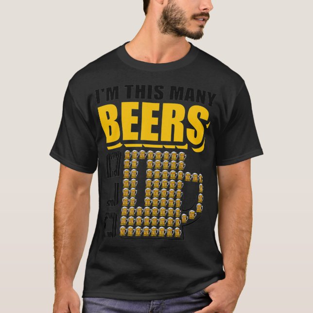 Camiseta Soy Esta Muchas Cervezas Viejos 75 Años De Cumplea (Anverso)