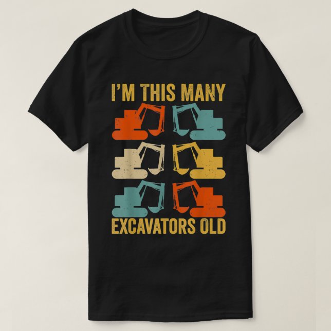 Camiseta Soy este gran Ecavator 6 años 6 cumpleaños Ec (Diseño del anverso)