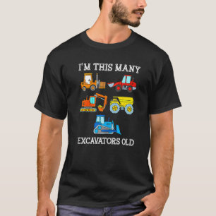 Camiseta Soy este gran número de excavadoras de 5 años de t