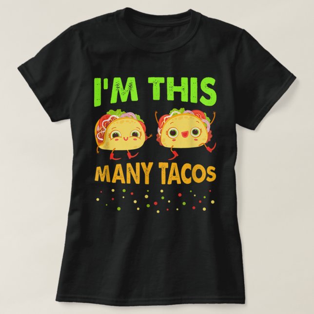 Camiseta Soy este número de tacos segundo cumpleaños de Cin (Diseño del anverso)