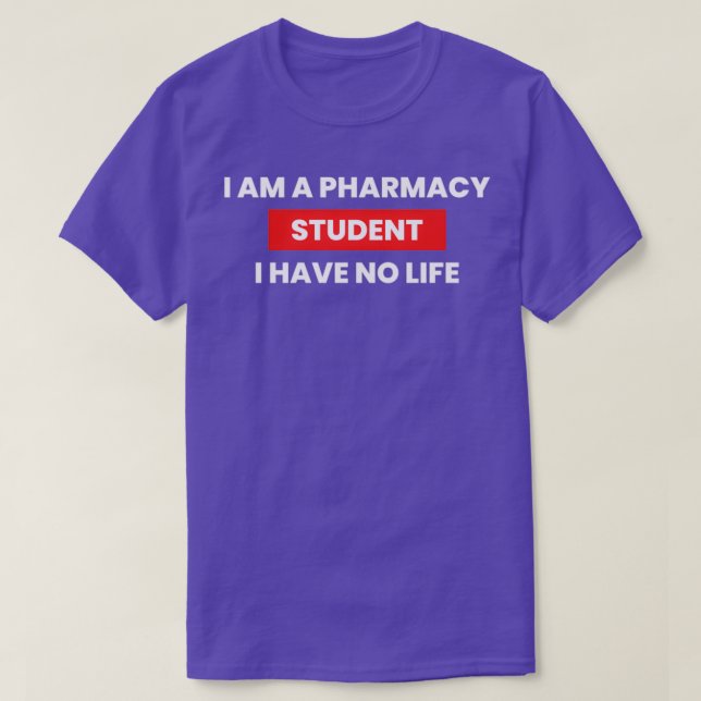 Camiseta Soy Estudiante De Farmacia Y No Tengo Vida Roja 9 (Diseño del anverso)