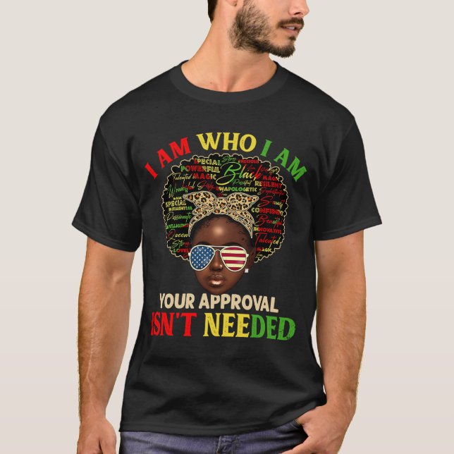Camiseta Soy Exactamente Quien Soy La Historia Negra Afro A (Anverso)