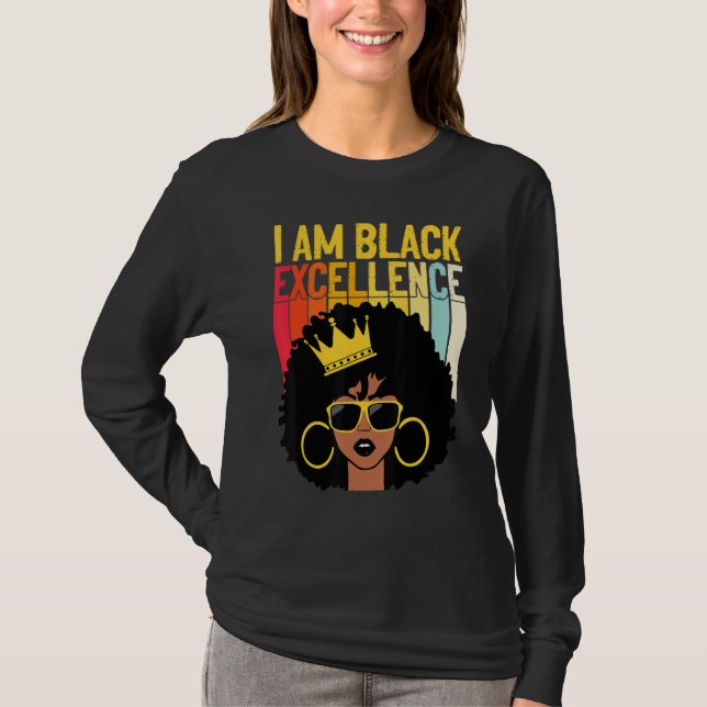 Camiseta Soy Excelencia Negra Melanin Reina Afro Mujeres Ar (Anverso)