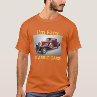 Camiseta Soy fanático de los autos clásicos retro