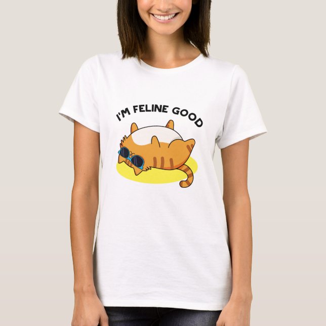 Camiseta Soy Feline Good Funny Fat Cat Pun (Anverso)