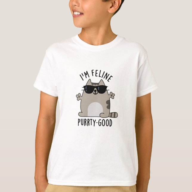 Camiseta Soy Feline Purr-ty Good Funny Cat Pun (Anverso)