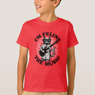 Camiseta Soy Feline The Music   Gato del jugador de guitarr