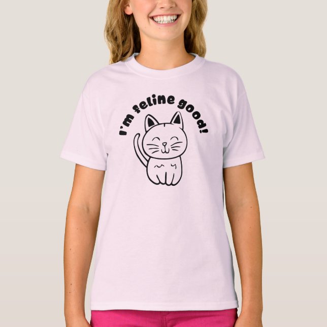 Camiseta Soy felino bueno (Anverso)