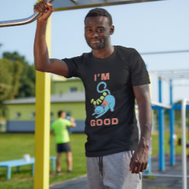 Camiseta Soy felino bueno gato azul