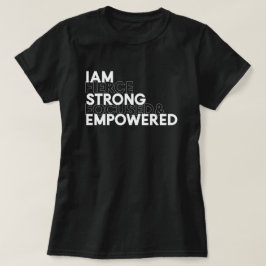 Camiseta Soy Fierce, Fuerte, Enfocado Y Empoderado Negro