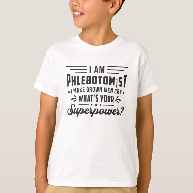 Camiseta Soy Flebotomista Superpower Phlebotomy Gift (Anverso)