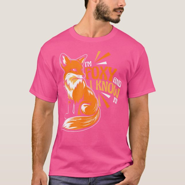 Camiseta Soy Foxy Y Lo Sé Red Fox Canidae Caninae Fox (Anverso)