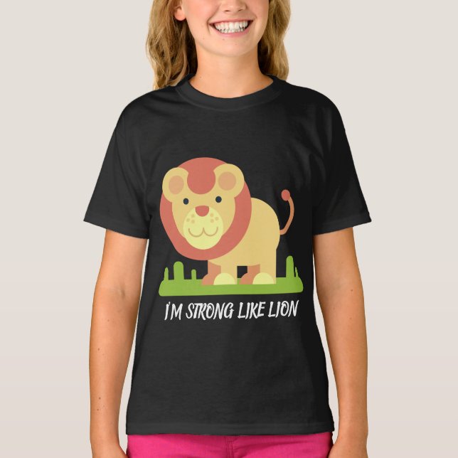 CAMISETA SOY FUERTE COMO LION (Anverso)