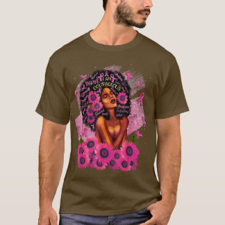 Camiseta Soy Fuerte Flores De Cinta Rosa Morada Reina Negra
