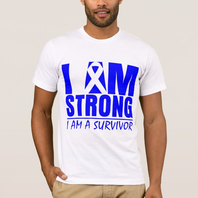 Camiseta Soy fuerte - Soy sobreviviente - Cáncer de Colón (Anverso)