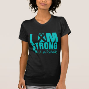 Camiseta Soy fuerte - Soy sobreviviente - Cáncer de ovario