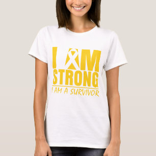 Camiseta Soy fuerte - Soy sobreviviente - Cáncer infantil