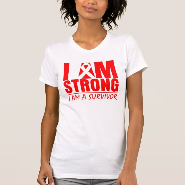 Camiseta Soy fuerte - Soy sobreviviente - Enfermedad de Str (Anverso)