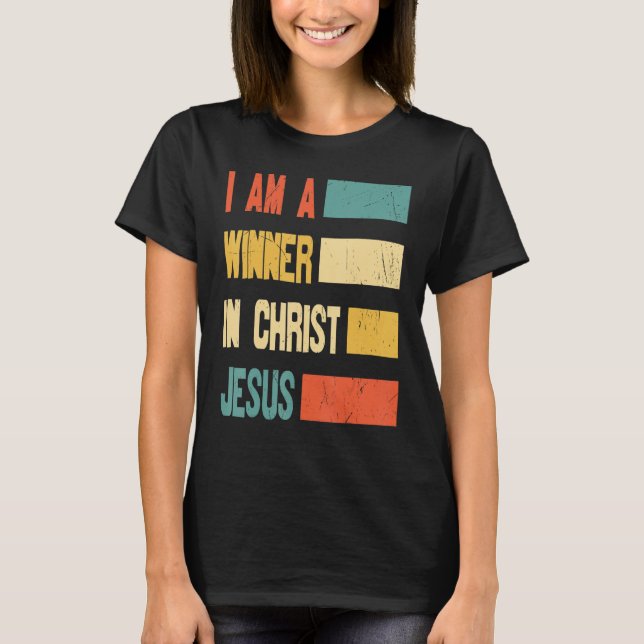 Camiseta Soy Ganador En Cristo Jesús Dios Religioso (Anverso)