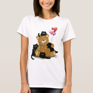 Camiseta Soy gatos del encargado de la tarjeta del día de