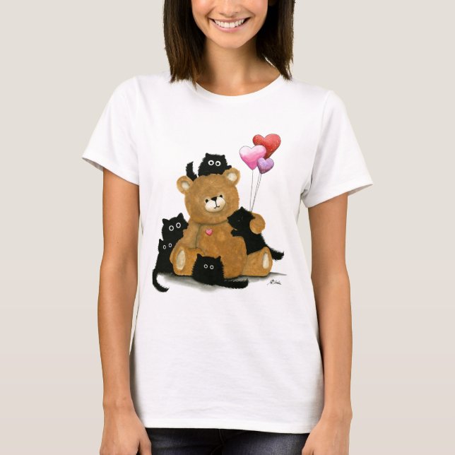 Camiseta Soy gatos del encargado de la tarjeta del día de (Anverso)