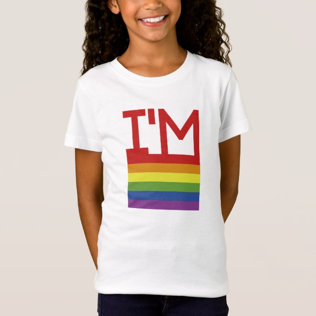 Camiseta Soy gay| Bandera arco iris (Anverso)