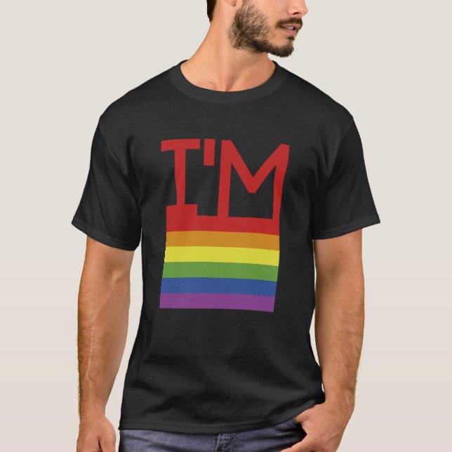 Camiseta Soy gay| Bandera arco iris (Anverso)
