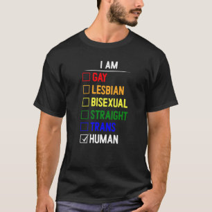 Camiseta Soy Gay Lesbiana Bisexual Directamente Trans Human