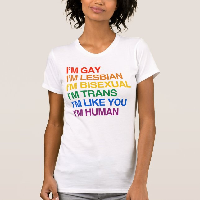 Camiseta SOY GLBT SOY HUMANO (Anverso)