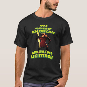 Camiseta Soy griego-estadounidense y usaré la iluminación Z