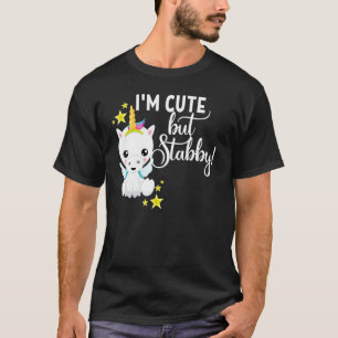 Camiseta Soy guapo, pero un unicornio apuñalado.