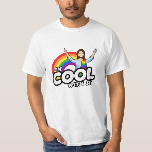 Camiseta Soy Guay con eso - Jesús arcoiris (Anverso)