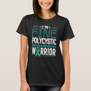 Camiseta Soy guerrero del síndrome poliquístico ovárico fin