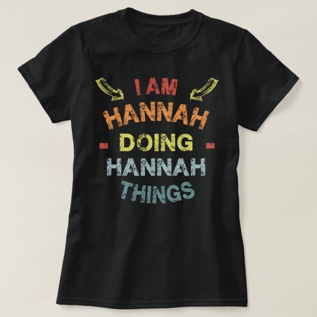 Camiseta Soy Hannah Doing Hannah Things Guay Funny Christma (Diseño del anverso)