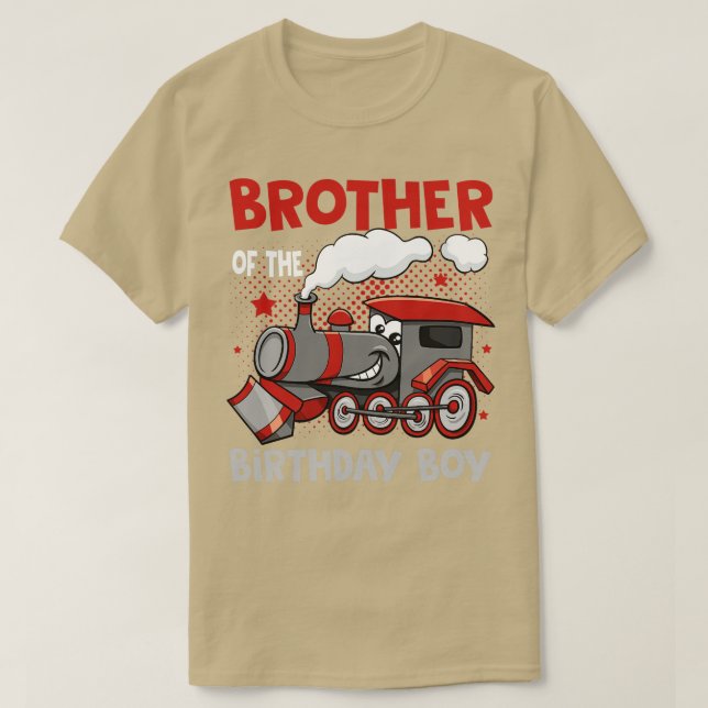 Camiseta Soy Hermano De La Parte De Cumpleaños Del Tren De  (Diseño del anverso)