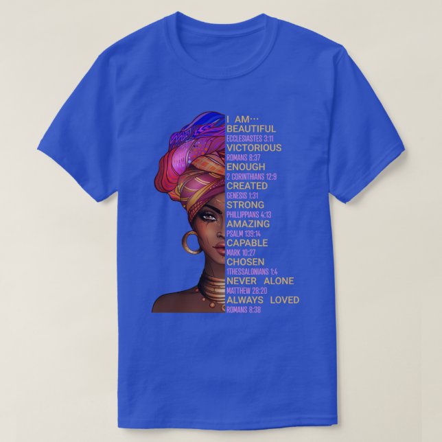 Camiseta Soy hermosa y querida (Diseño del anverso)
