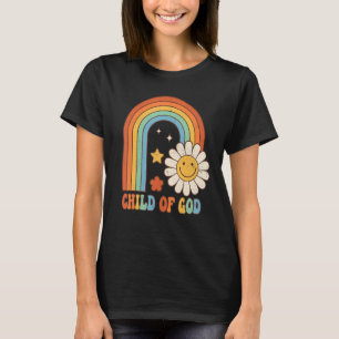 Camiseta Soy hijo de Dios Groovy Flor de Arcoiris Juan 112