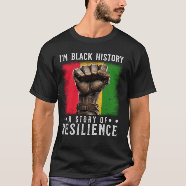 Camiseta Soy historia negra (Anverso)